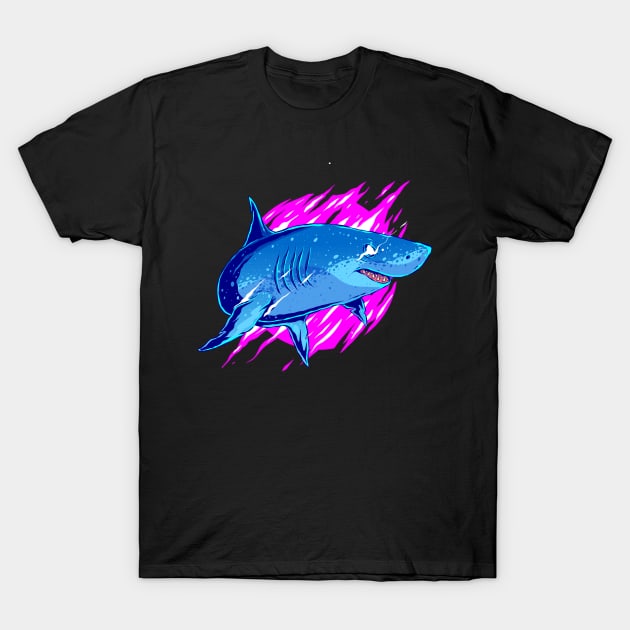 shark body illustration T-Shirt by Mako Design 